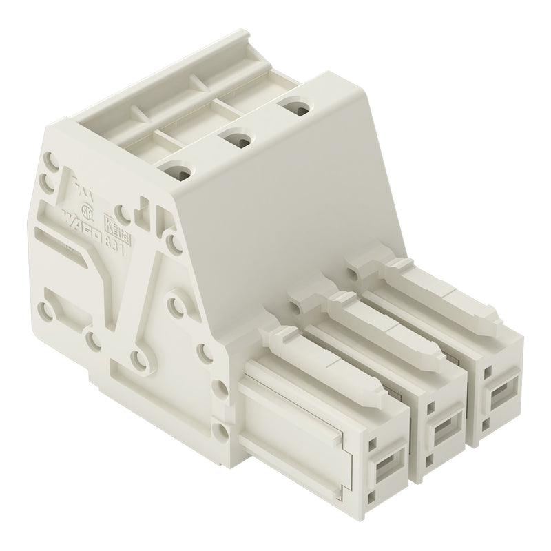 WAGO - Ein- und mehrpolige Klemmenleiste 1-Leiter-Federleiste 831-3103 CAGECLAMP,10mm²,lgr − 48 Stück