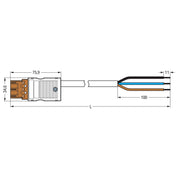 WAGO - Konfektionierte Leitung für steckbare Gebäudeinstallation konfekt. Anschlussleitung 771-5001/131-000 Eca,Stecker