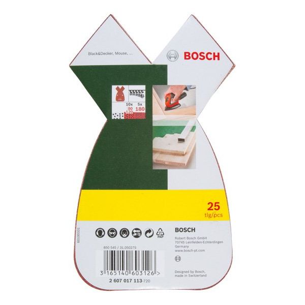 Bosch - Schleifpapierset Schleifblatt-Set für 2607017113 Multischleifer