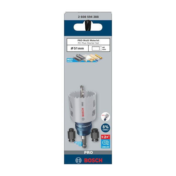Bosch - Lochsäge PRO Multi Material PC Plus 2608594388VE(5) Starter Set 51 mm
