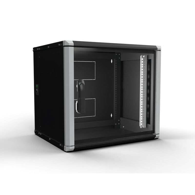 Enoc - Netzwerkgehäuse Wandschrank 9HE 3tlg. sw Wr2 9-65-S 19"600x500x535mm