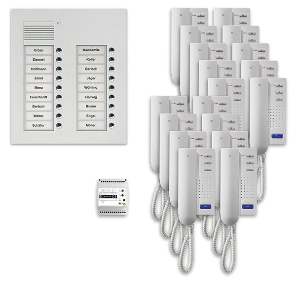 TCS Tür Control - Türsprech-Set Audio Außenstation Pack 18 PPU18/2-EN/02 PUK 2reihig18Tast.UP
