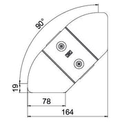 OBO Bettermann - Deckel Bogen für Kabeltragsystem Deckel für Bogen RBD W 100 A2 winkelverst. B00mm