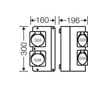 Hensel - Pultsystem Mi Connection Box Mi CB 15 63A,5p,400V,6h