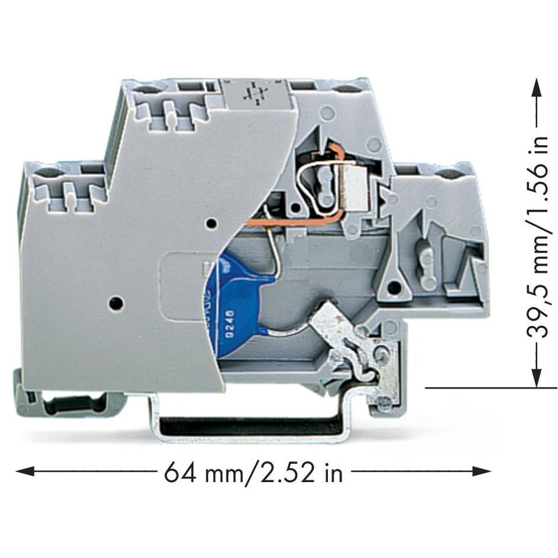 WAGO - Bauelement-Reihenklemme Klemme 280-502/281-588 230V AC 10mm − 50 Stück