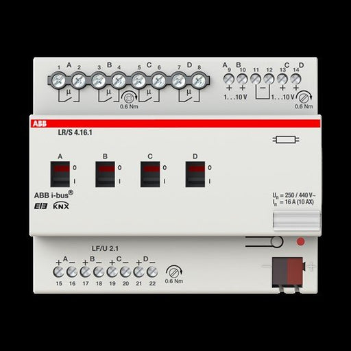 ABB Stotz S&J - Bussystem-Lichtsteuereinheit Lichtregler/Schaltdimmakt. LR/S4.16.1 4-fach, 1-10V, REG