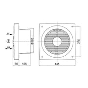 Maico - Wandventilator für Industrie und Gewerbe Wandeinbau-Ventilator ENR 31 76W,1500cbm/h,IP44