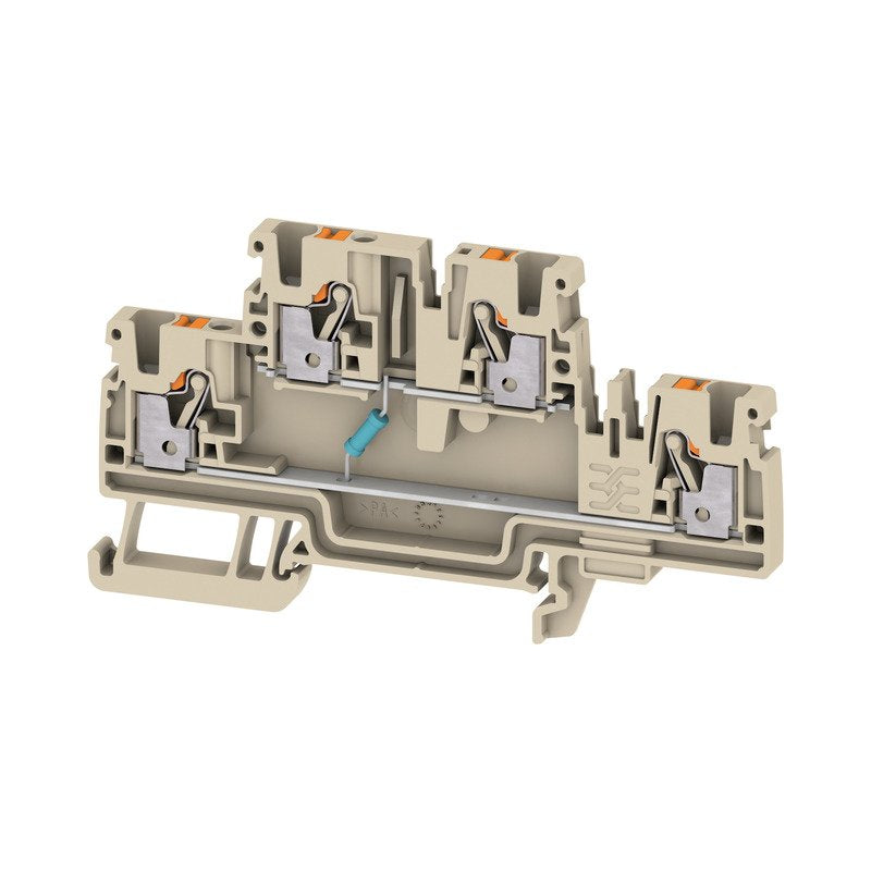 Weidmüller - Bauelement-Reihenklemme Klemme, PUSH IN A2T 2.5 EM1 R 2K7 − 50 Stück