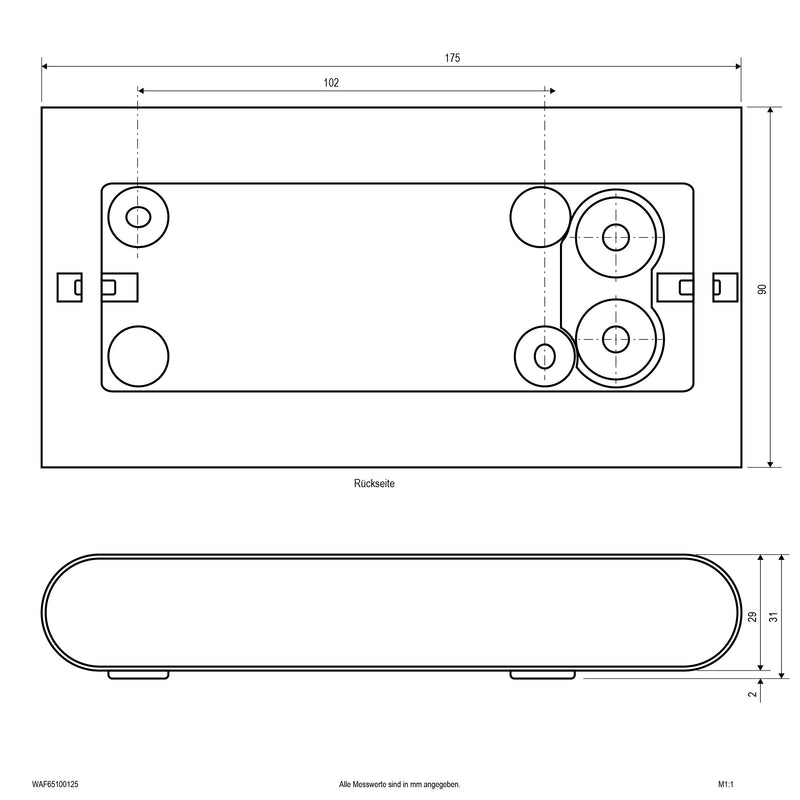 EVN Lichttechnik - Decken-/Wandleuchte LED-Wandleuchte WAF65100125 IP65