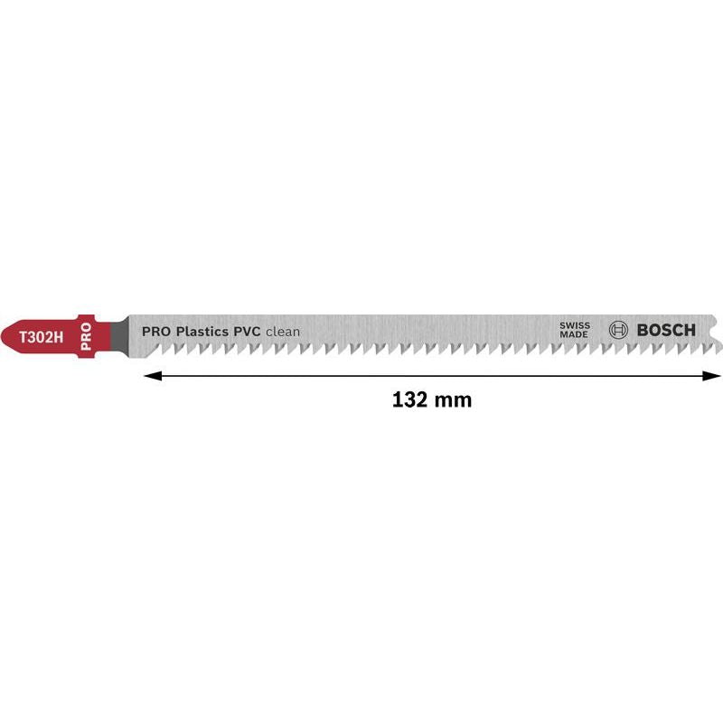 Bosch - Stichsägeblatt PRO Plastics PVC clean 2608667448 T302H Stichsägeblatt