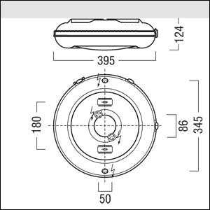 Zumtobel - Decken-/Wandleuchte LED-Feuchtraumleuchte AMPRS3000-840LDOKST 4000K