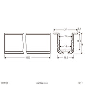 EVN Lichttechnik - Mechanisches Zubehör/Ersatzteile für Leuchten Alu-Profil APHT100 100cm-Alu eloxiert