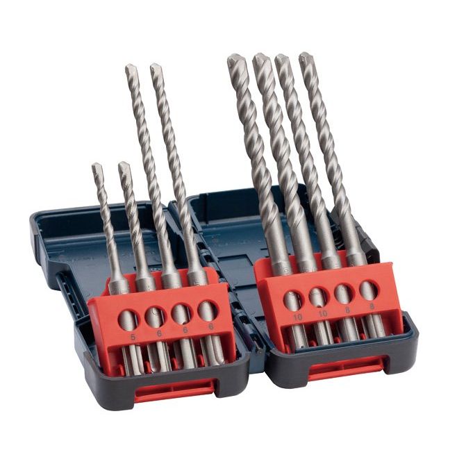 Bosch - Bohrer-Set 8-teiliges Hammerbohrerset 2607019903 SDS plus-3 Tough Box