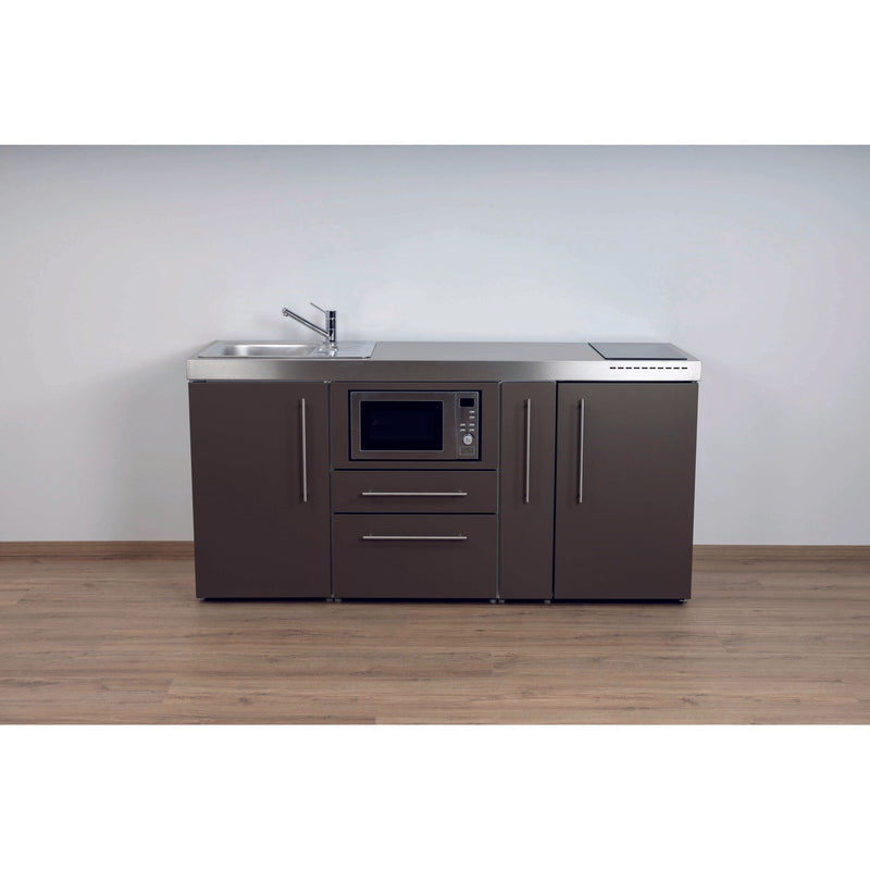 Stengel - Mini-Küche Miniküche Premiumline MPMMM180AMWIKFrBl2Sn Mokka metallic