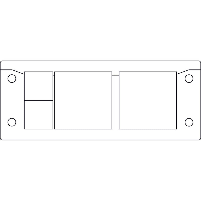 Icotek - Einführungsflansch für Kleingehäuse/Schaltschrank Kabeleinführungsleiste KEL-ER24/4 schwarz 17x147x58mmm − 10 Stück