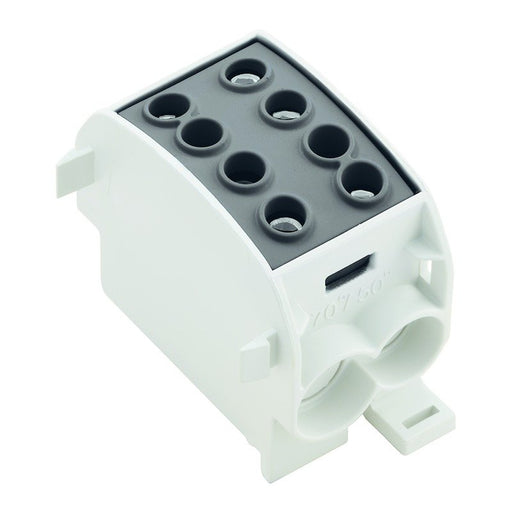 Weidmüller - Durchgangs-Reihenklemme Hauptleitungsabzweigklemme WPD 103 2X70/2X50 BK W-Reihe, TS 35 − 3 Stück