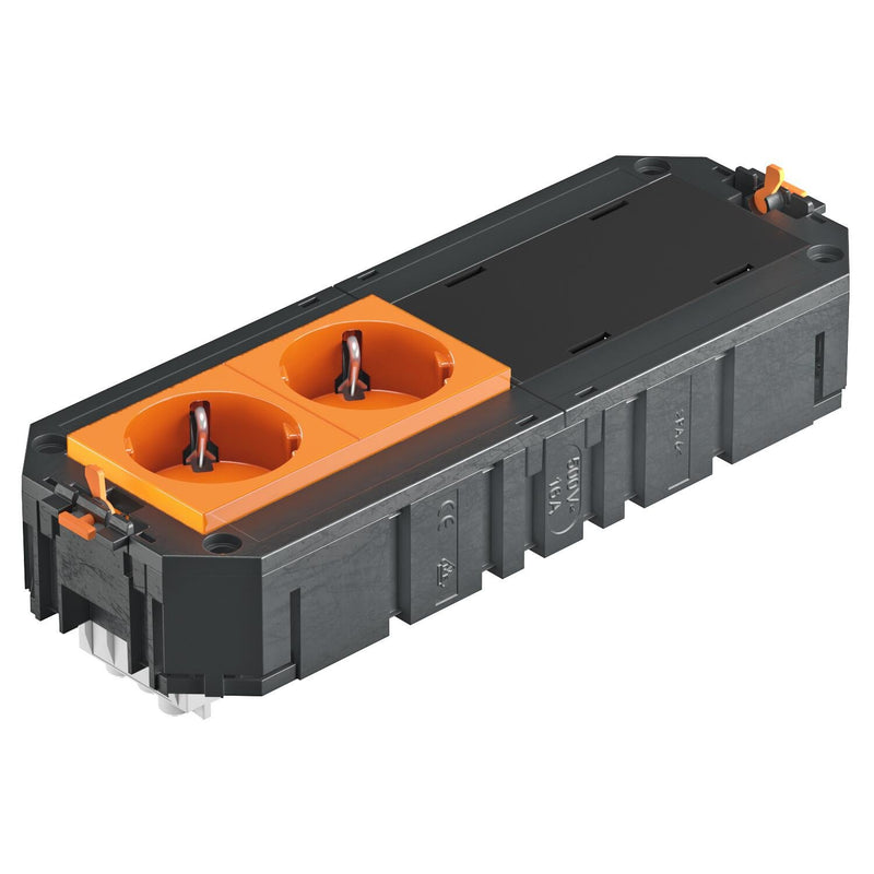 OBO Bettermann - Gerätebecher/Geräteträger für Unterflursystem Universalträger Connect UTC4 G OR2 m. Wieland Stecksys