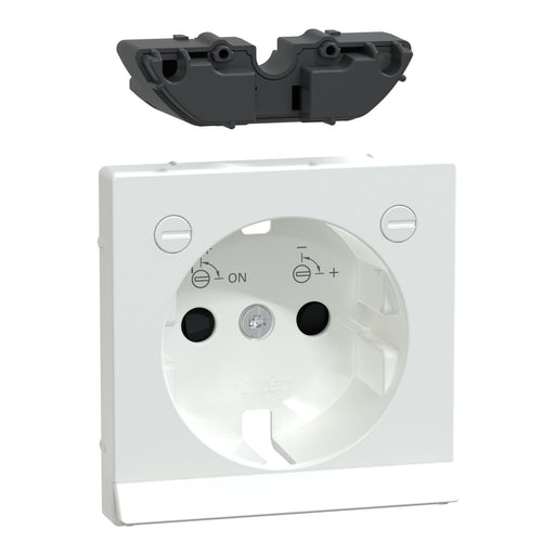 Merten - Abdeckung/Bedienelement für Installationsschalterprogramme Zentralplatte aws/gl MEG2334-0325 f.Steckdose LED