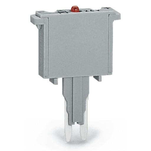 WAGO - Bauelementestecker Sicherungsstecker 280-852/281-415 Leuchtanzeige,grau − 100 Stück