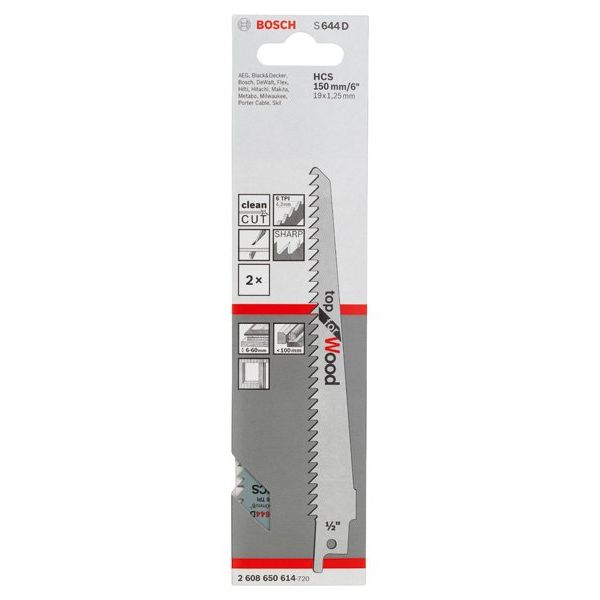 Bosch - Säbelsägeblatt Top for Wood, 2er-Pack 2608650614