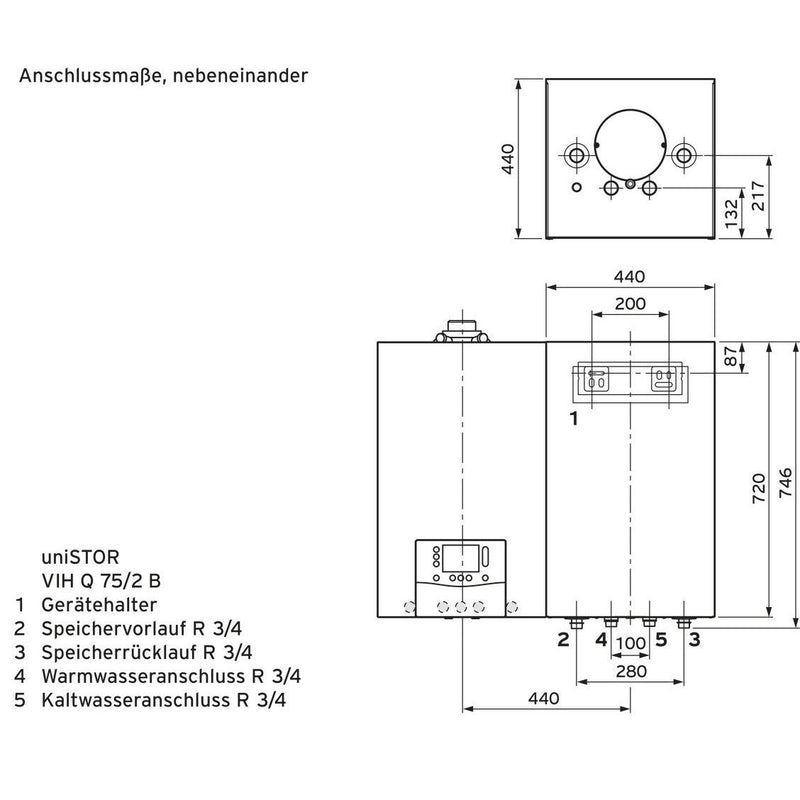 Vaillant - Zubehör/Ersatzteile für Gasheizkessel Paket 1.653/2 ecoTEC plus 8000013883