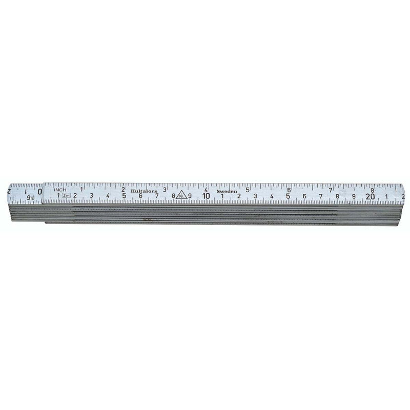 Hultafors - Gliedermaßstab Aluminiumgliedermasstab A61-2-10 -mm/Zoll- 2m − 5 Stück
