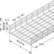 Niedax - Gitterrinne Gitterrinne U-förmig GRS 110.600 E3 110x600x3000mm − 3 Meter