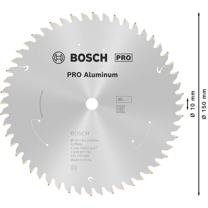 Bosch - Kreissägeblatt PRO Aluminium cordless 2608837762 Kreissägeblatt 150 x