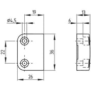 Schmersal - Betätiger für Positionsschalter mit getrenntem Betätiger Magnet BPS 260-2