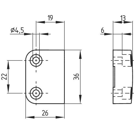 Schmersal - Betätiger für Positionsschalter mit getrenntem Betätiger Magnet BPS 260-2