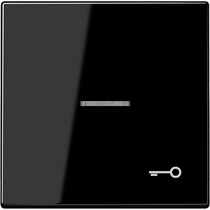 Jung - Abdeckung/Bedienelement für Installationsschalterprogramme Wippe Sym.TÜR/Lichtl.sw LS 990 KO5 T SW für beleuchtb.Taster