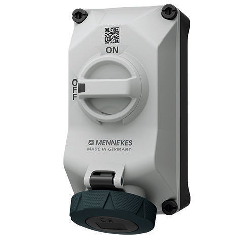 Mennekes - CEE-Steckdose abschaltbar, abgesichert (IEC 60309) Wandsteckdose 5604407G DUO 32A4P7h 500V