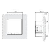Eberle Controls - Raumthermostat/Uhrenthermostat UP-Raumregler AC230V UTE 4100 / weiß 1 Wechsler