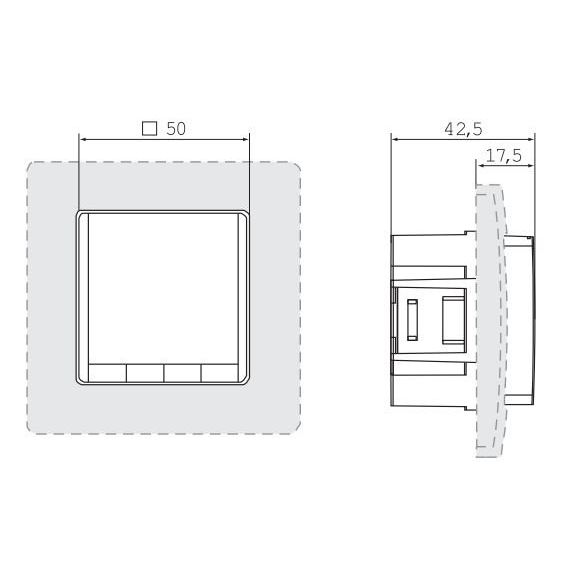 Eberle Controls - Raumthermostat/Uhrenthermostat UP-Raumregler AC230V UTE 4100 / weiß 1 Wechsler