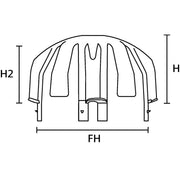 HellermannTyton - Leuchteneinbaugehäuse Abstandshalter SpotClipIVSlimBK für Einbaustrahler