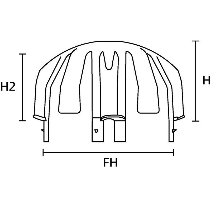 HellermannTyton - Leuchteneinbaugehäuse Abstandshalter SpotClipIVSlimBK für Einbaustrahler