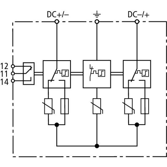 DEHN - Überspannungsableiter für Energietechnik/Stromversorgung Überspannungsableiter DG YPV SCI 600 FM f. PV-Anl.b. 600VDC