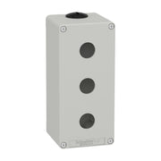 Schneider Electric - Gehäuse für Befehls- und Meldegeräte Leergehäuse XAP, Metall XAPD3503 grau, für 3x22mm