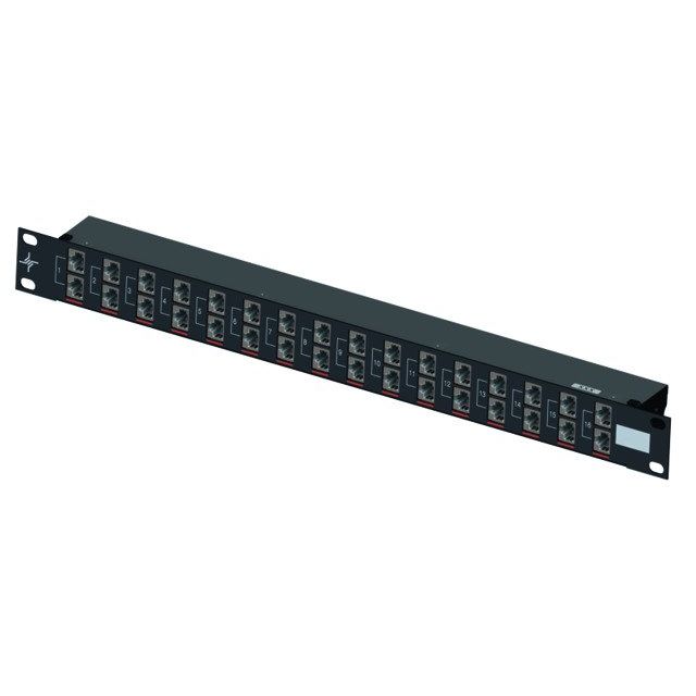 Telegärtner - Patchpanel Kupfer Cross Connect Panel Cat.6A 100007003 CCP32 16 RJ45 Ports