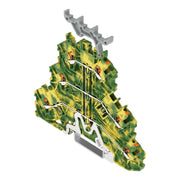 WAGO GmbH & Co. KG - Durchgangs-Reihenklemme Dreistockklemme 2200-3237 gn-ge − 40 Stück