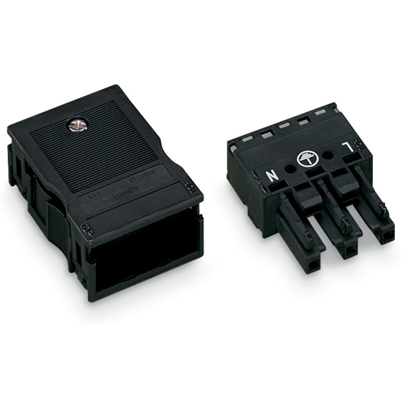 WAGO - Steckverbinder für steckbare Gebäudeinstallation Buchse 770-103 2x0,5-4mmq schwarz
