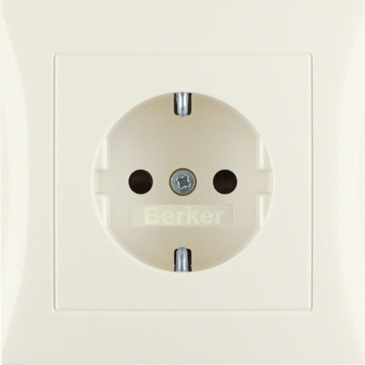 Berker - Steckdose SCHUKO-Steckdose ws/gl 47228982 m.Abdeckplatte