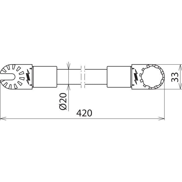 DEHN - Zubehör/Ersatzteile für Sicherheitsgeräte Isolierstangen-Verläng. ISV 420 ZK MS L 420mm