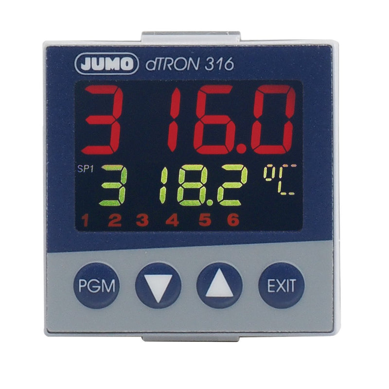 Jumo - Temperaturüberwachungsgerät Kompaktregler 00475033 mit Programmfunktion