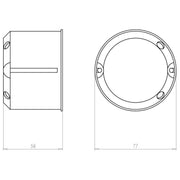 Kaiser - Dose, Gehäuse für Montage in der Wand/Decke Decken-Verbindungsdose 9464-50 HWD 30