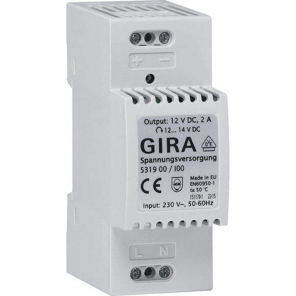 Gira - Bussystem-Spannungsversorgung Spannungsversorgung 12V 531900 DC 2A REG