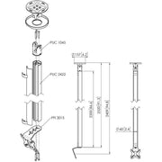 Vogels - Halterung für Audio-/Videosysteme Einzelprofil VESA 100x100 CT242211 sw Connect-It,220cm
