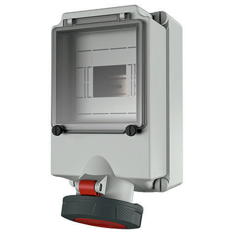 Mennekes - CEE-Steckdose abschaltbar, abgesichert (IEC 60309) Wanddose 5532A 63A,4p,6h,400V,IP67 − 3 Stück