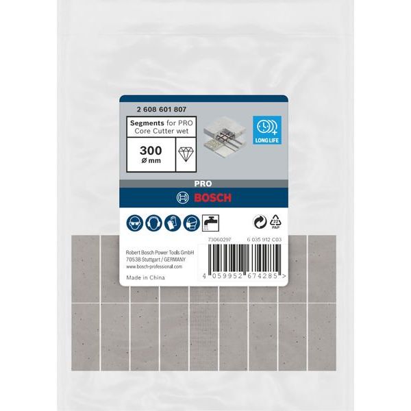 Bosch - Bohrkrone Segmente für PRO 2608601807 Diamantnassbohrkrone