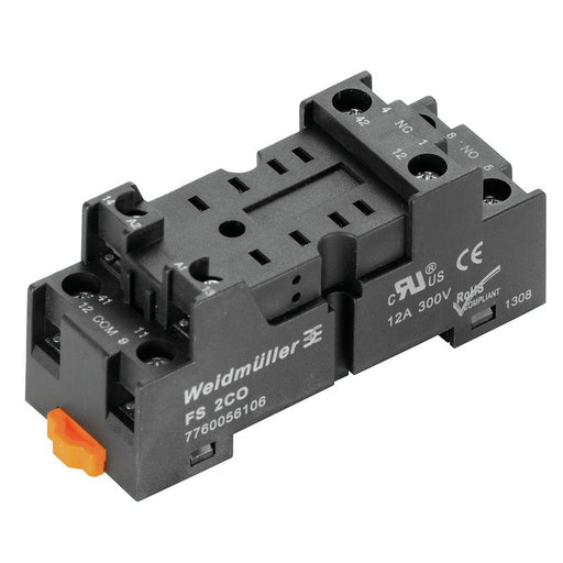 Weidmüller - Relaissockel 2 Wechsler FS 2CO Schraubanschluss − 10 Stück